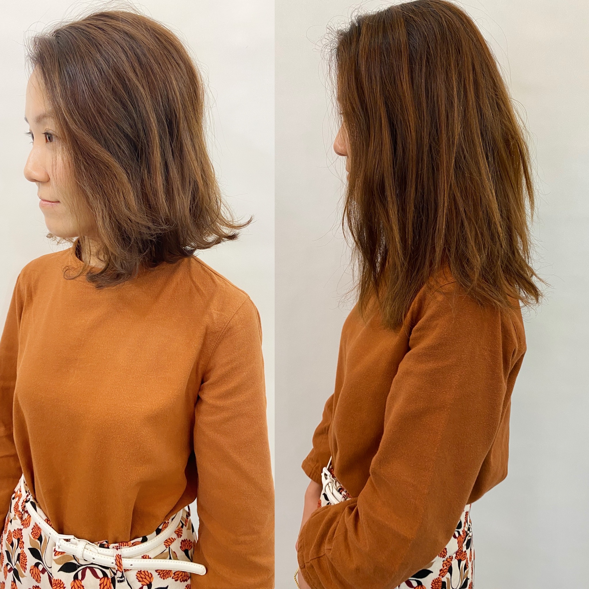 髮型作品參考:日系輕盈感曲髮+奶茶色係