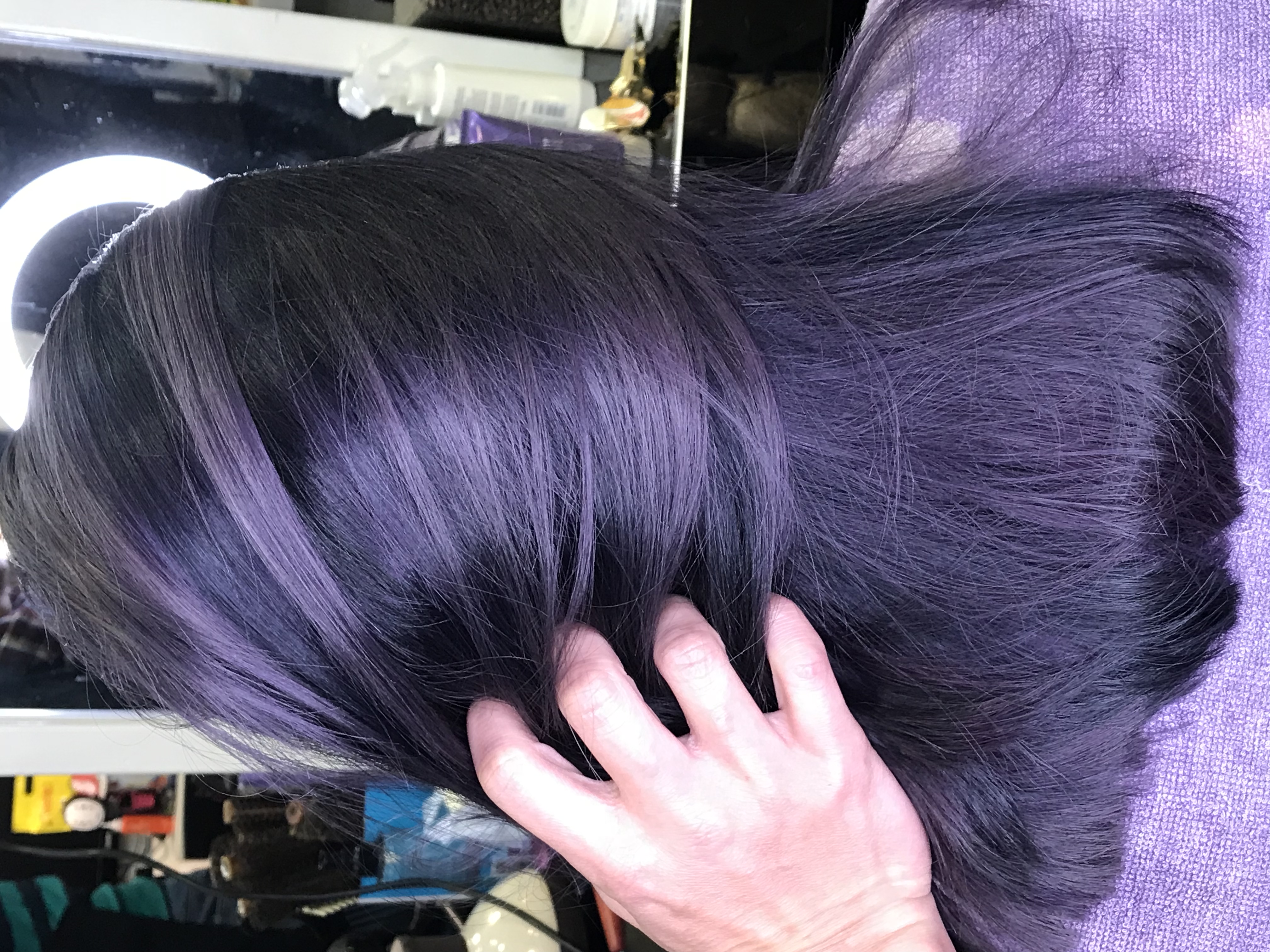 髮型作品参考:灰藍灰紫混合