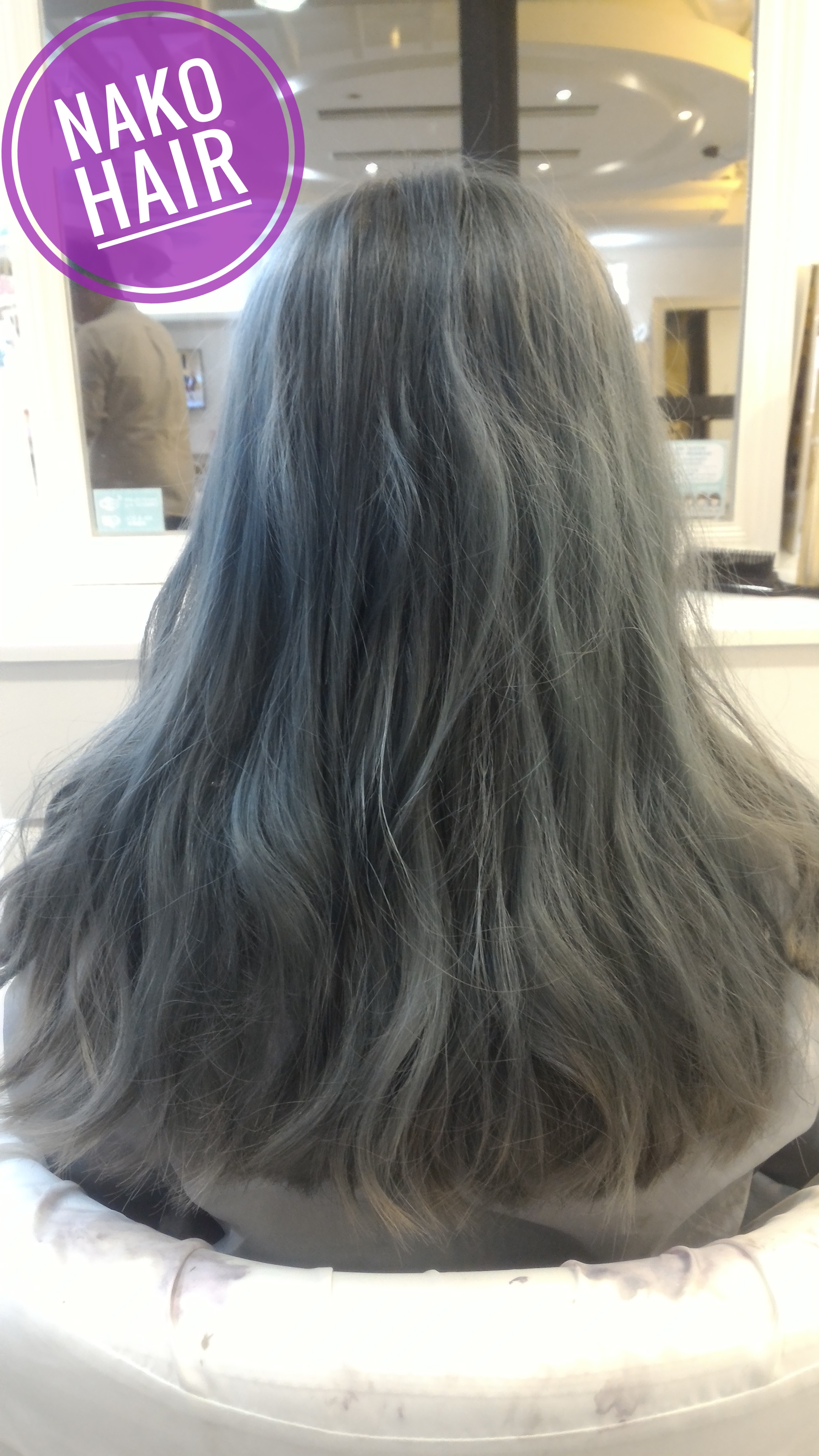 髮型作品參考:日本風(長度)髮型(灰色)