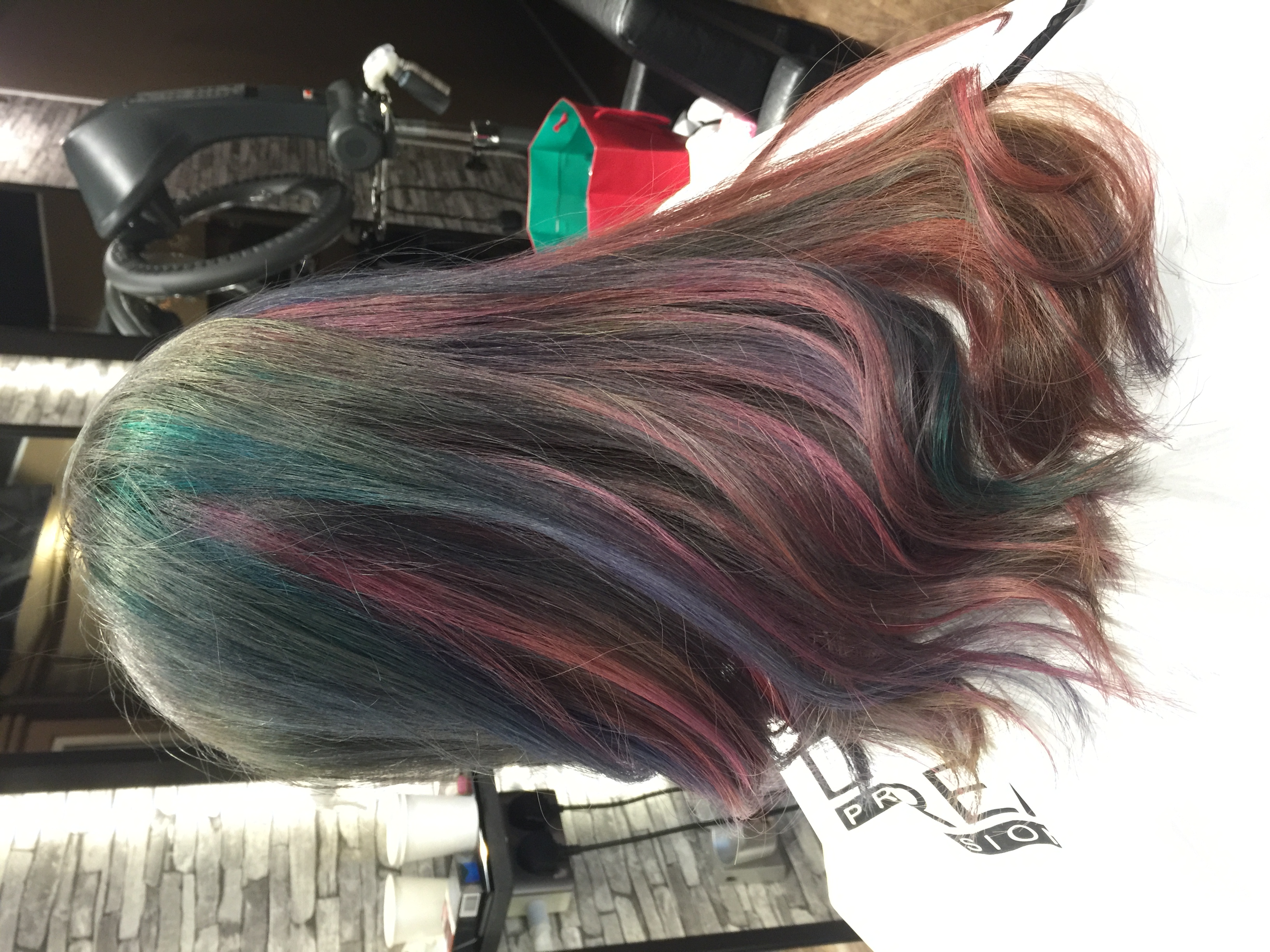 髮型作品参考:彩虹粉色系