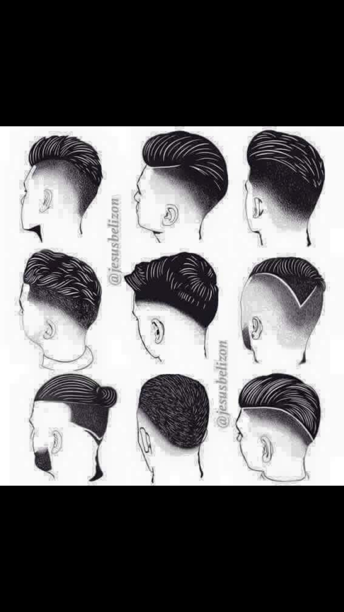 髮型作品參考:Men hair
