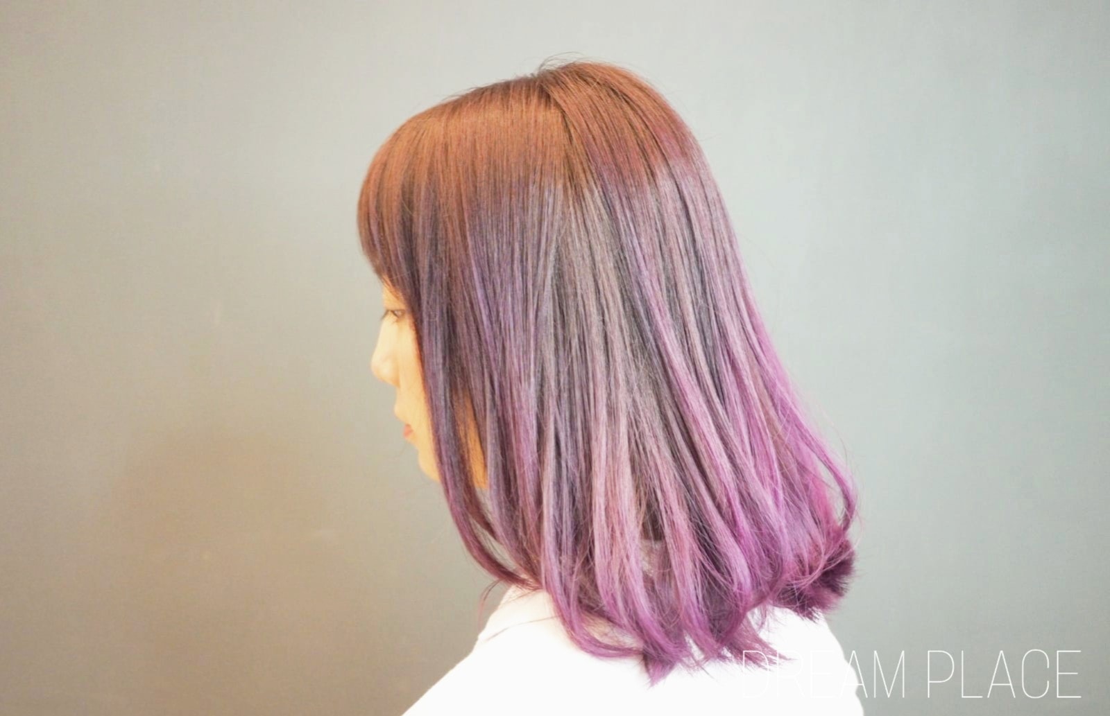 髮型作品参考:深淺漸變紫色
