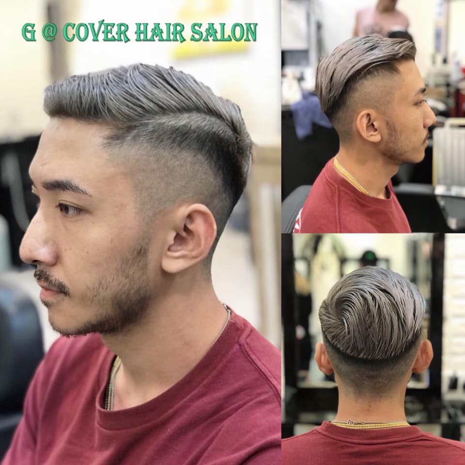 髮型作品參考:Fresh Men cut+Silver grey 