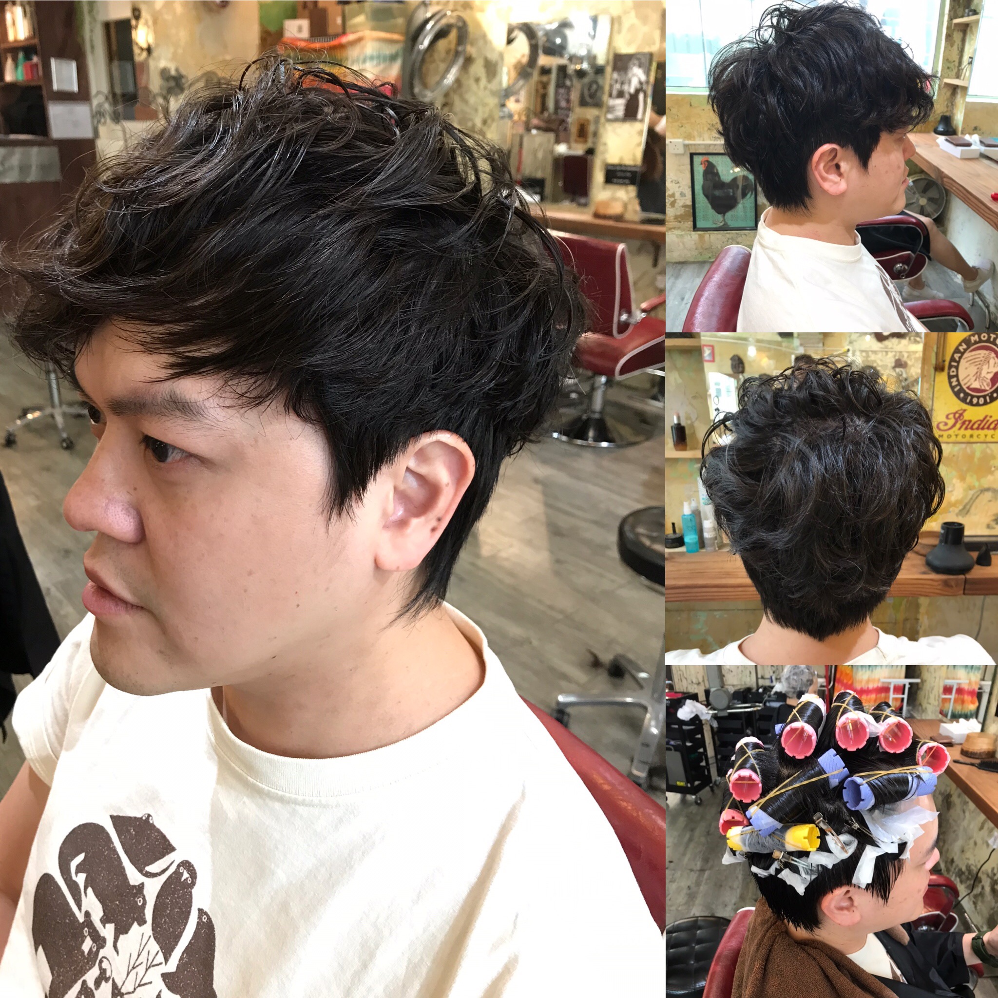 髮型作品參考:Mans perm