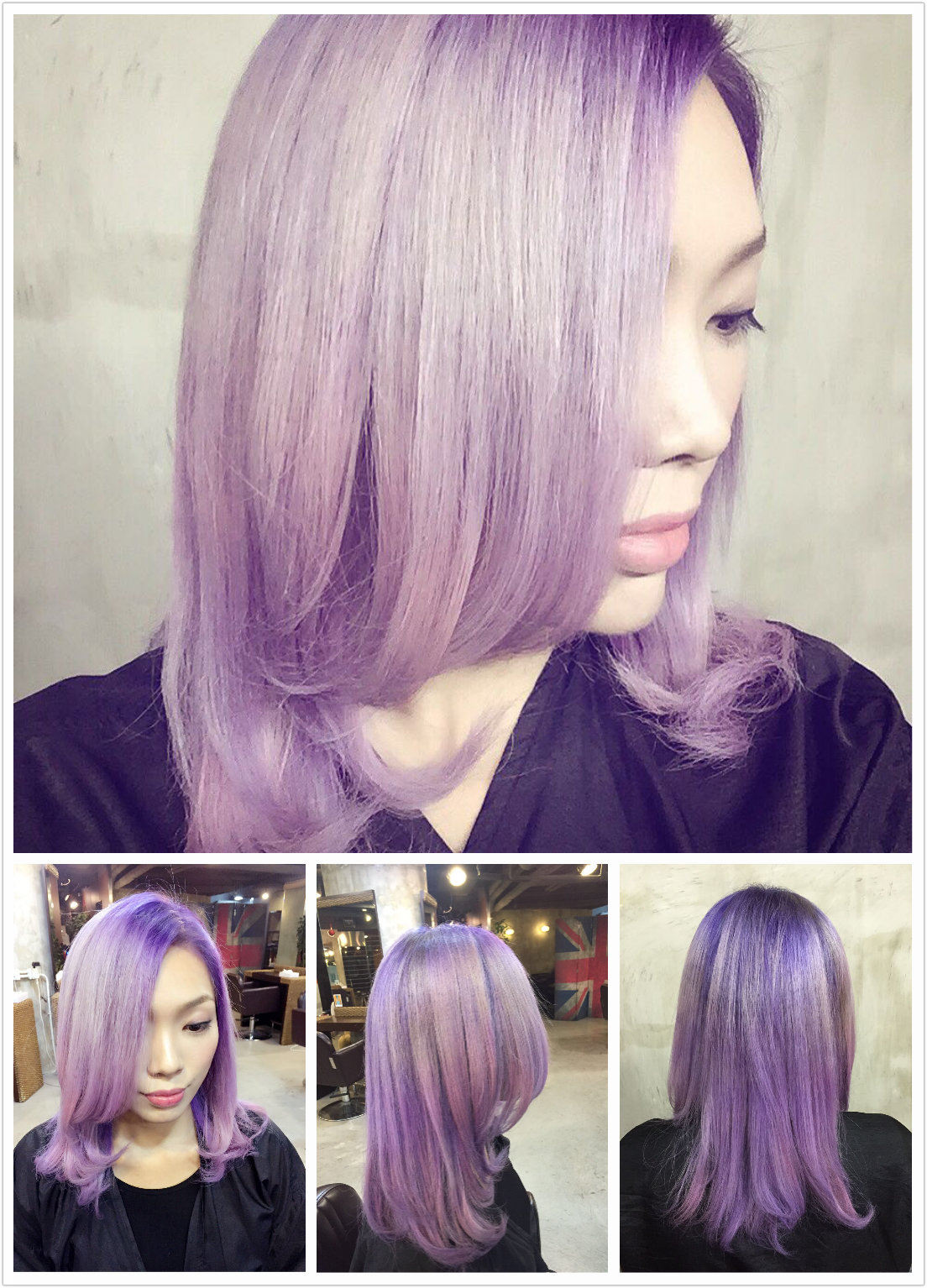 髮型作品参考:灰紫
