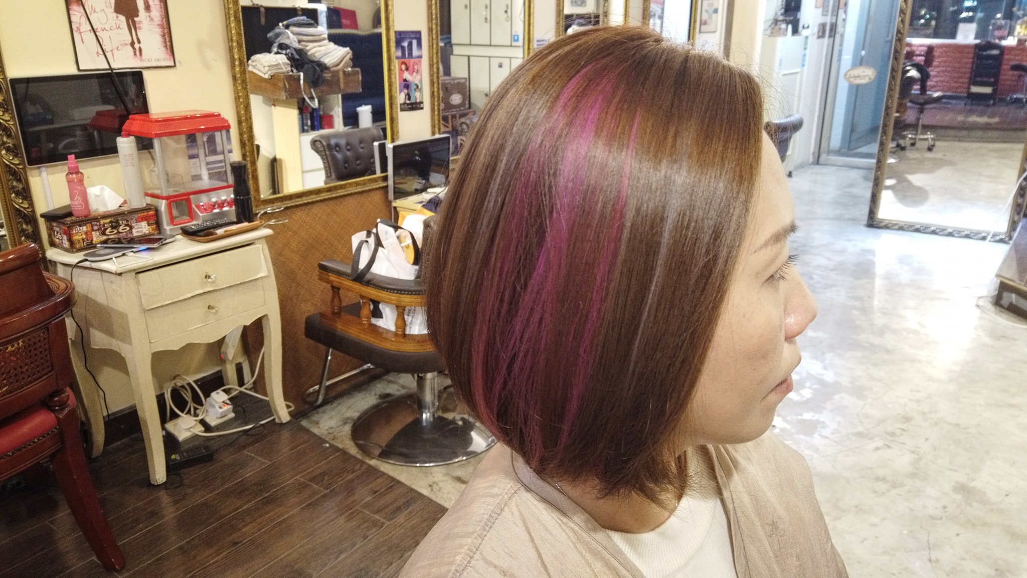 髮型作品參考:shiseido colormuse ice pink