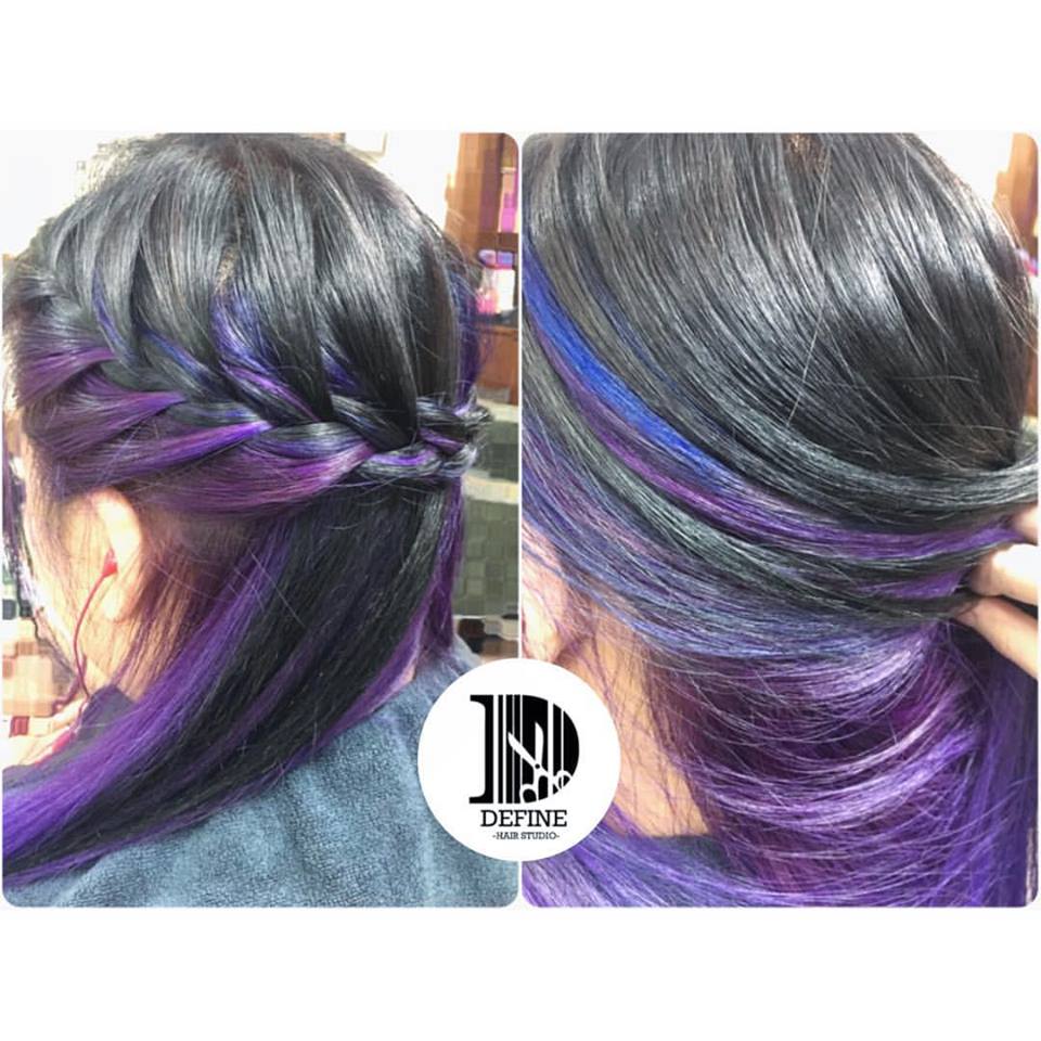 髮型作品參考:低調紫藍